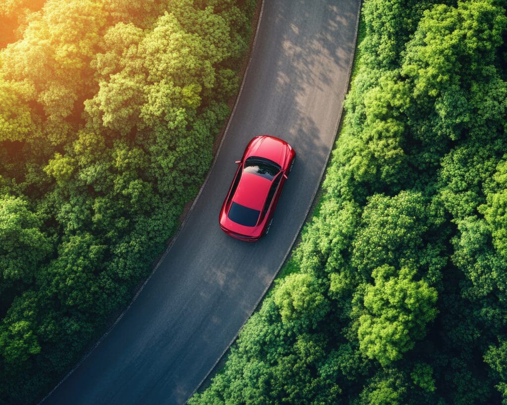 Aerial car view